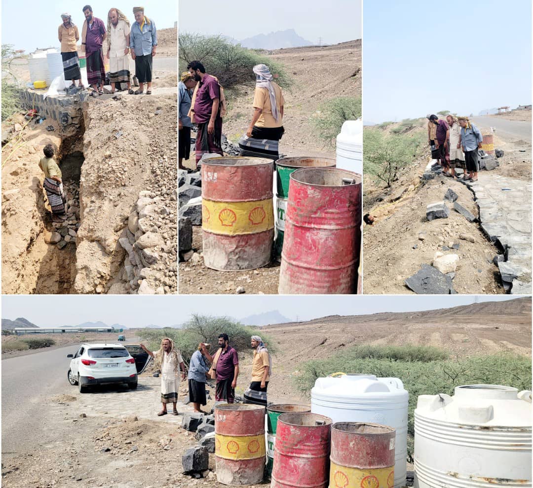 المغربي يتفقد سير أعمال صيانة الطرق في منطقة "حبيل شمس" بمديرية الملاح 1 IMG 20240808 WA0037