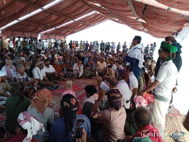 حلف قبائل حضرموت يقيم مخيمُا في البوابة الشرقية لحضرموت 1 IMG 20240817 WA0047