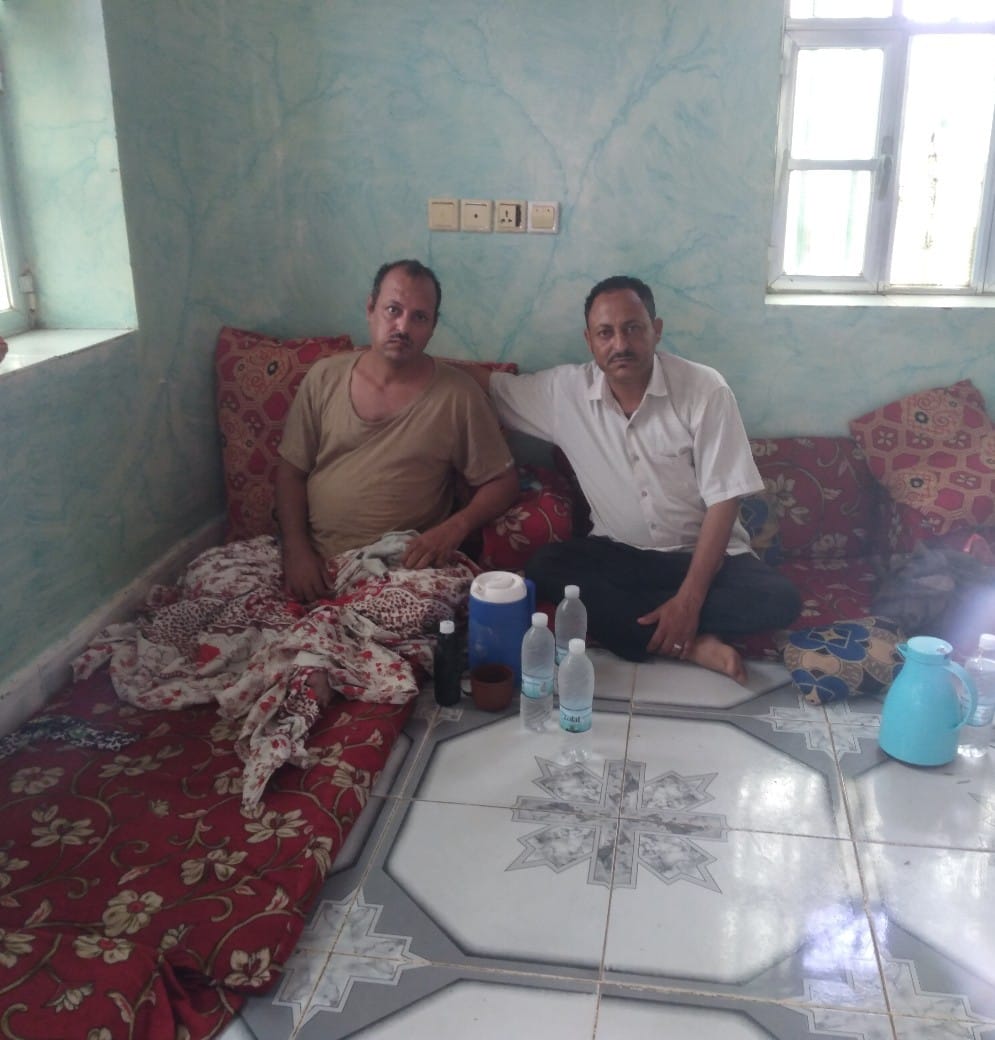 عضو الجمعية الوطنية يزور المناضل الجريح المعاق علي جعران في محافظة الضالع. 1 IMG 20240920 WA0226