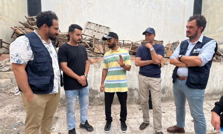 وفد اليونسكو والاتحاد الاوروربي يطلعان على سير عمل مشروعي ترميم المباني التاريخية وسينما أروى بمديرية صيرة بعدن 1 IMG 20241006 WA0104