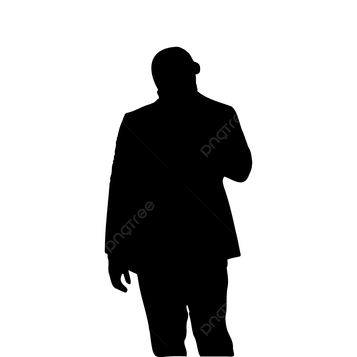 pngtree black man silhouette business profile isolated vector png image 8984336