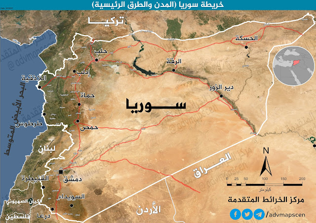 001 1 syria topographic map