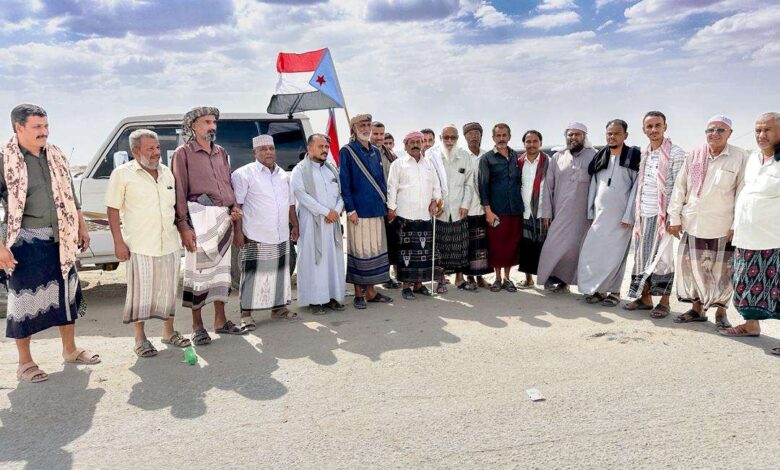 رئيس تنفيذية انتقالي شبوة يستقبل قافلة أبناء وادي حضرموت المتجهة إلى جبهات الضالع 1 68f375600a27d 1