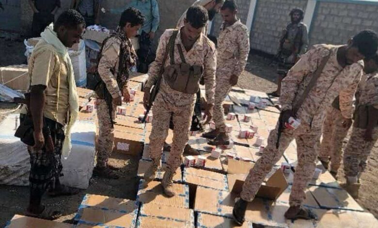 لحج.. الحملة الأمنية المشتركة تضبط مليونًا وثمانين ألف حبة مـ.ـخدرة في رأس العارة 1 68f7716a0738b