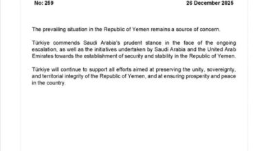 تركيا تكسر الصمت وتعلّق على أحداث حضرموت والمهرة في بيانٍ رسمي (وثيقة) 5 image 870x 694ef88849b67