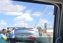 إصابة سائق وتضرر مركبته إثر حادث مروري في خط إنماء بمديرية المنصورة 7 fb img 1780474396848